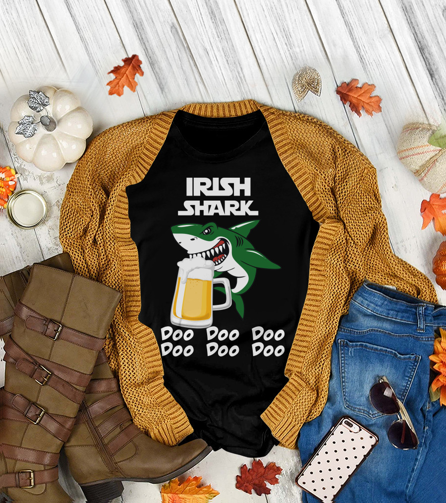 Irish Shark Beer Doo Doo Doo T-Shirt