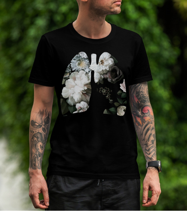 Bloom Flower Breath Lungs Botanical Blossoms T-Shirt