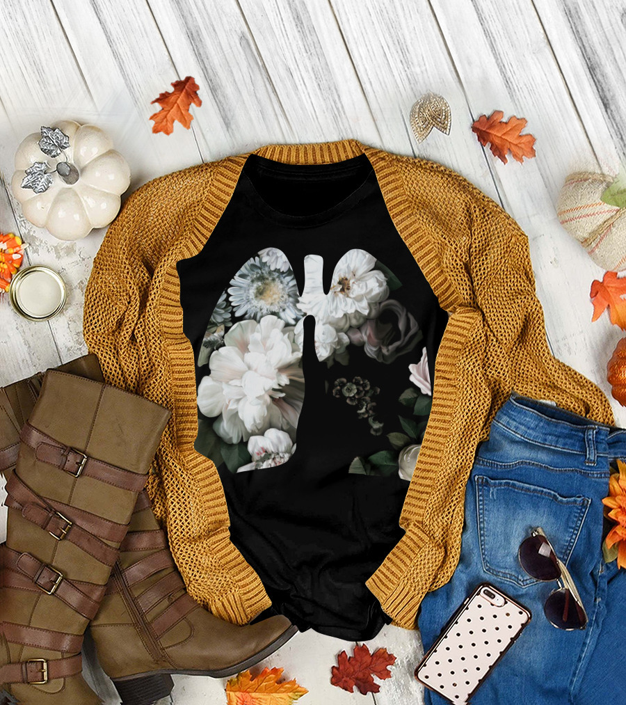 Bloom Flower Breath Lungs Botanical Blossoms T-Shirt
