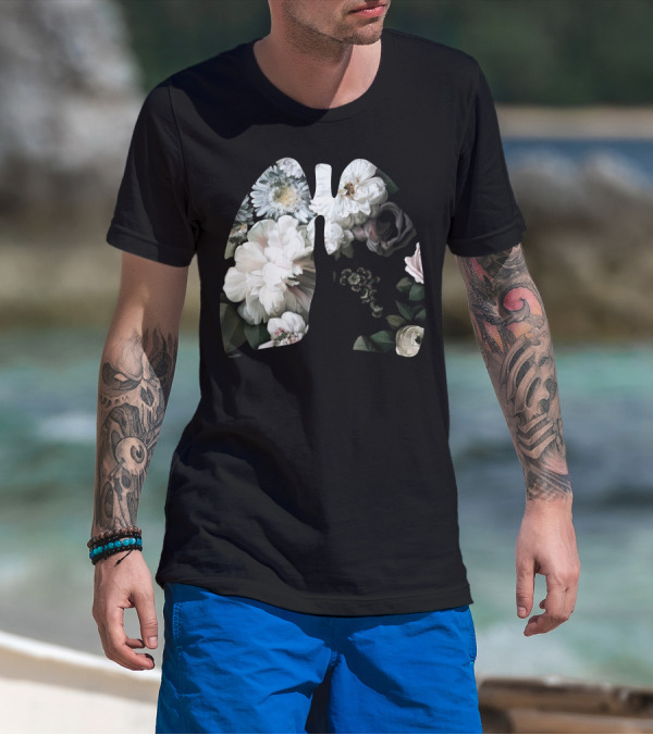 Bloom Flower Breath Lungs Botanical Blossoms T-Shirt