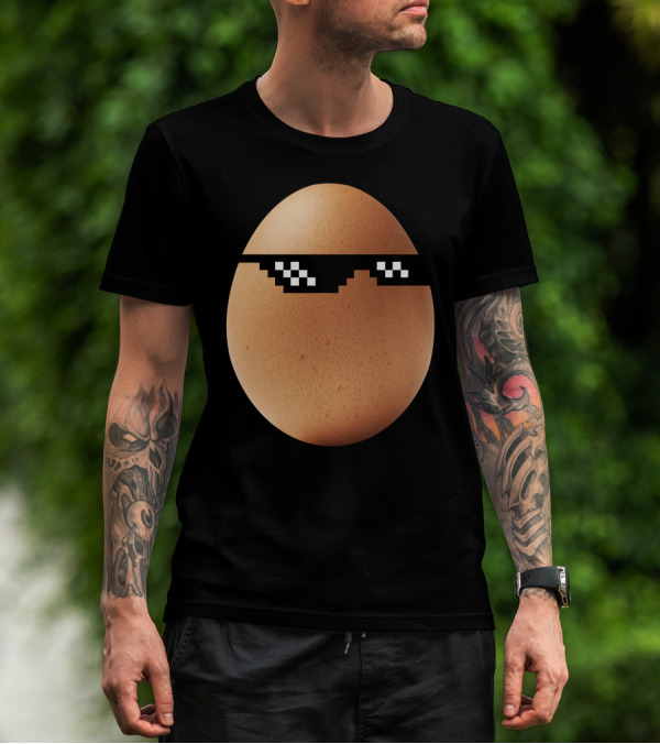 Egg Gang Egg Life Thug Life Glasses Meme T-Shirt