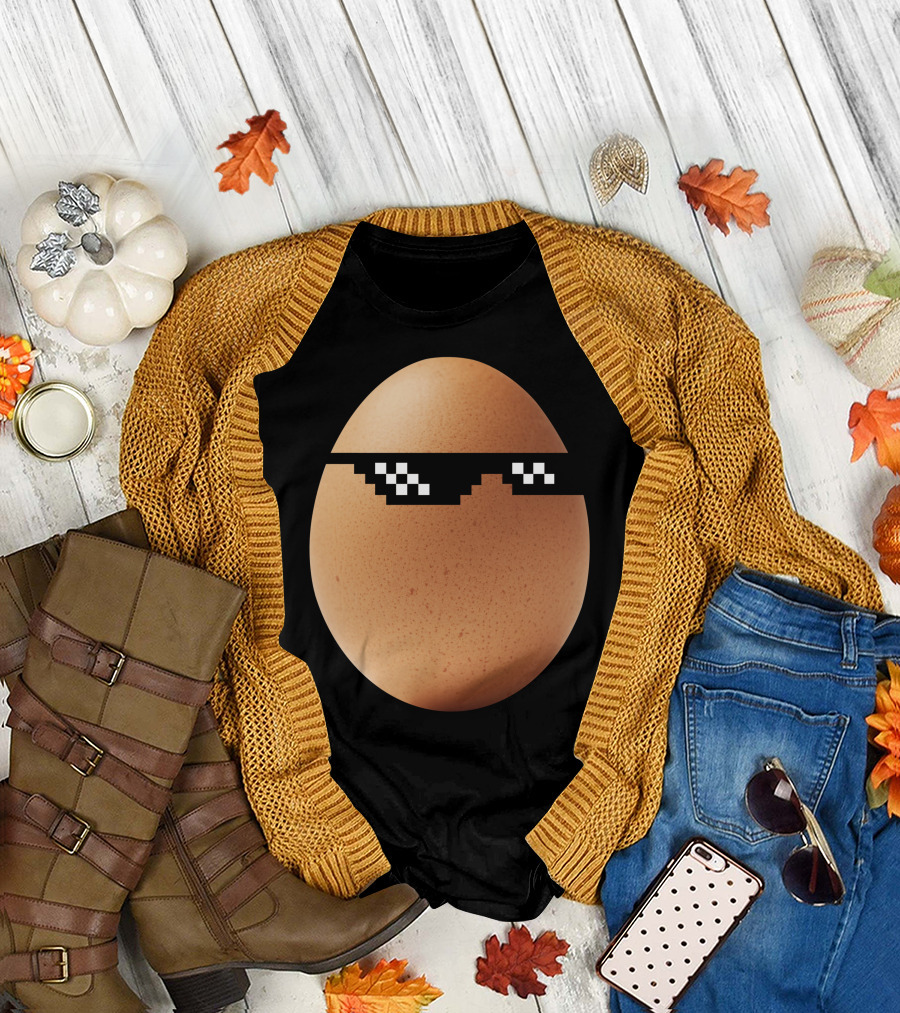 Egg Gang Egg Life Thug Life Glasses Meme T-Shirt