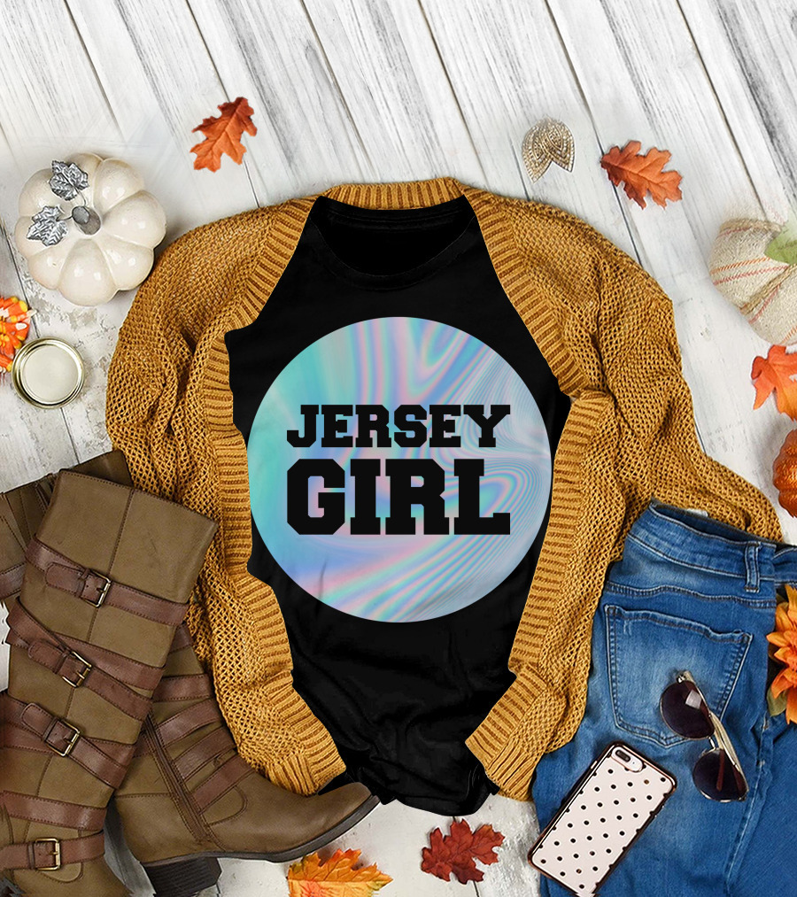 Jersey Girl Holographic Circle T-Shirt