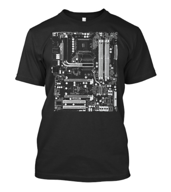 Motherboard Circuitry Blueprint T-Shirt