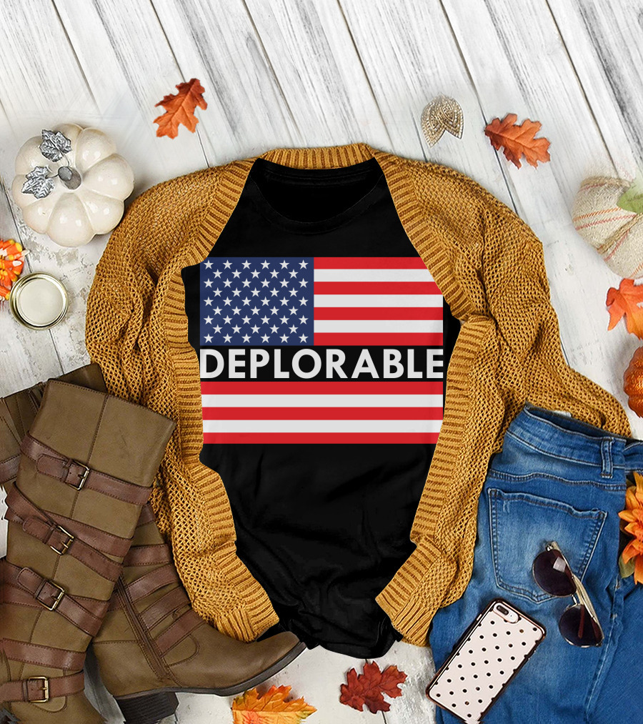 Deplorable Stars and Stripes American Flag T-Shirt