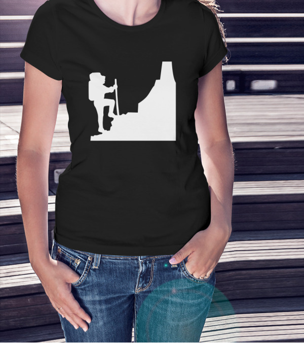 Hiker Climbing Silhouette Adventure T-Shirt