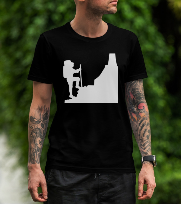 Hiker Climbing Silhouette Adventure T-Shirt
