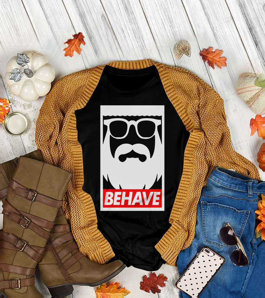 Behave Iconic Beard with Sunglasses T-Shirt