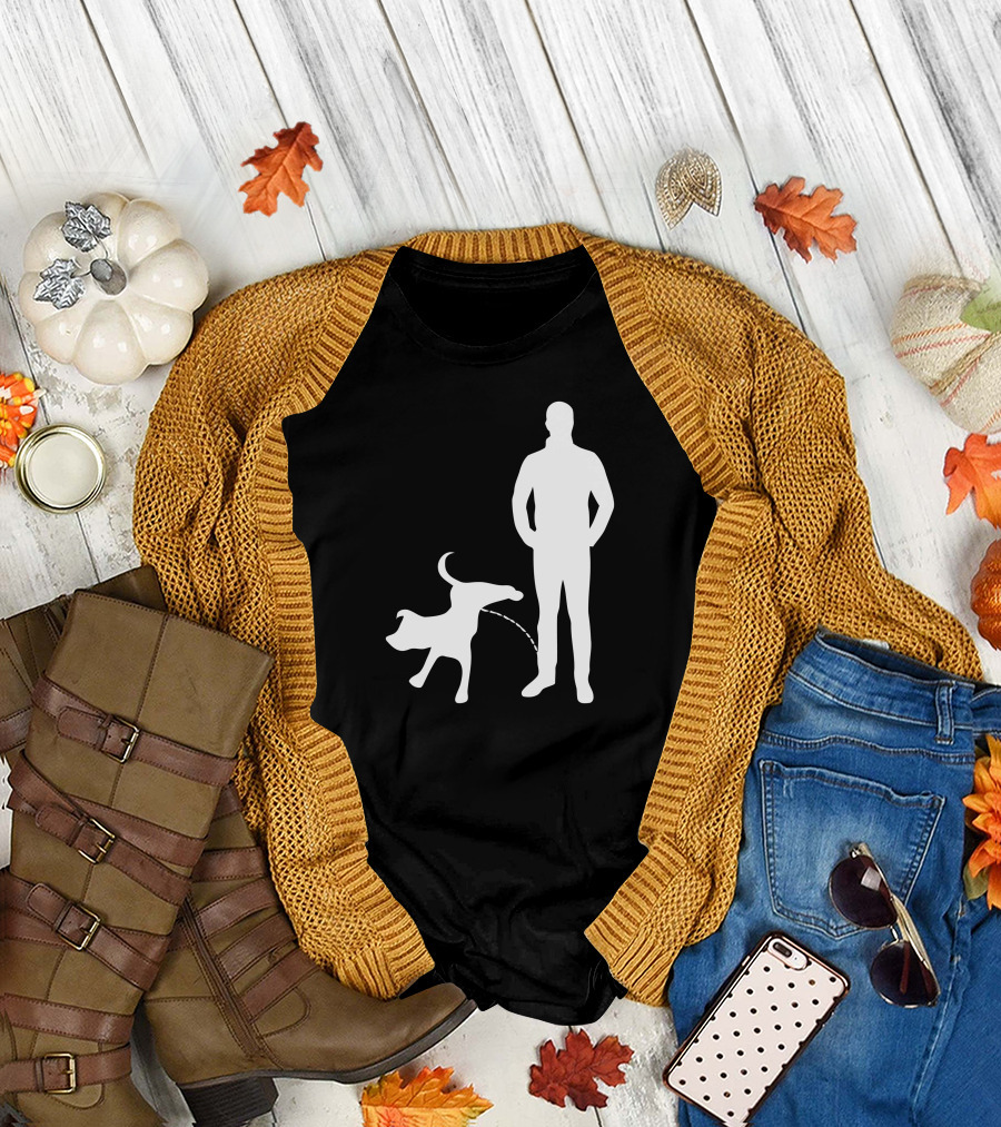 Dog Pees on Man T-Shirt