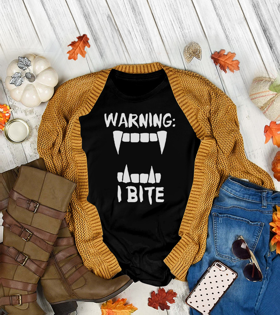 WARNING: I BITE Fans Of Vampires T-Shirt