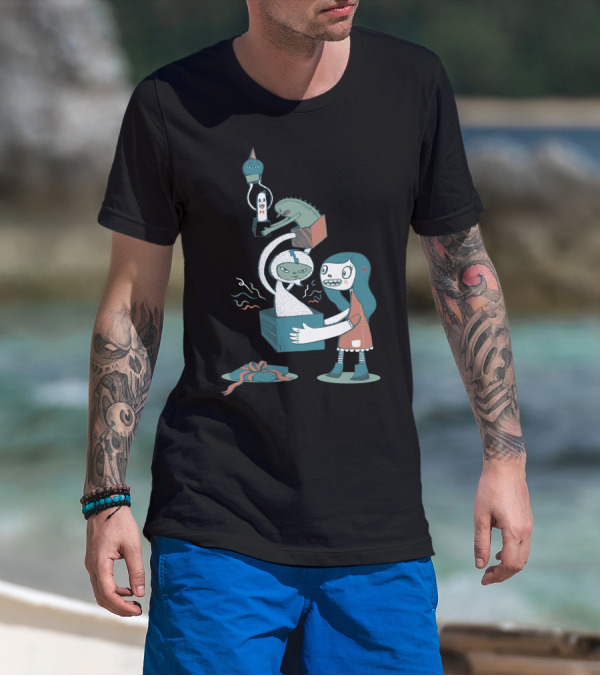 Surprise Unboxing With Spooky Characters T-Shirt