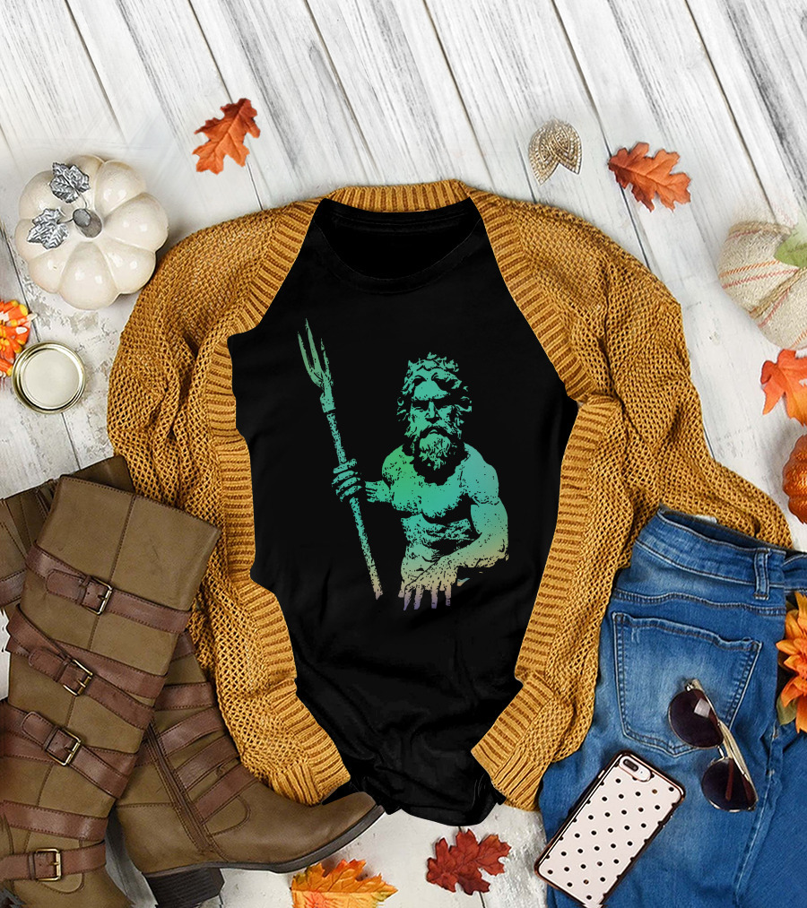 King Neptune Poseidon Greek Figure Triton Holder T-Shirt