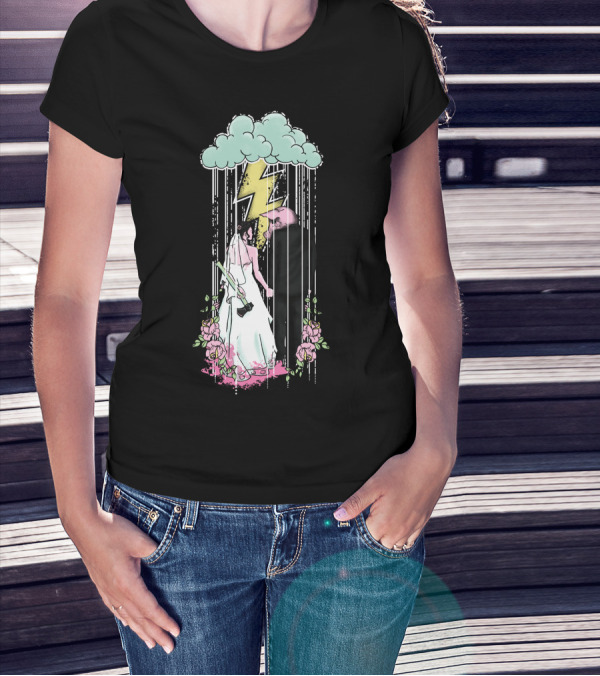 So I Married A Pig Under Stormy Clouds And Roses T-Shirt