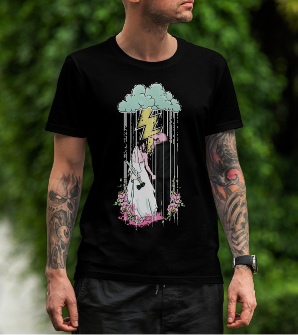 So I Married A Pig Under Stormy Clouds And Roses T-Shirt