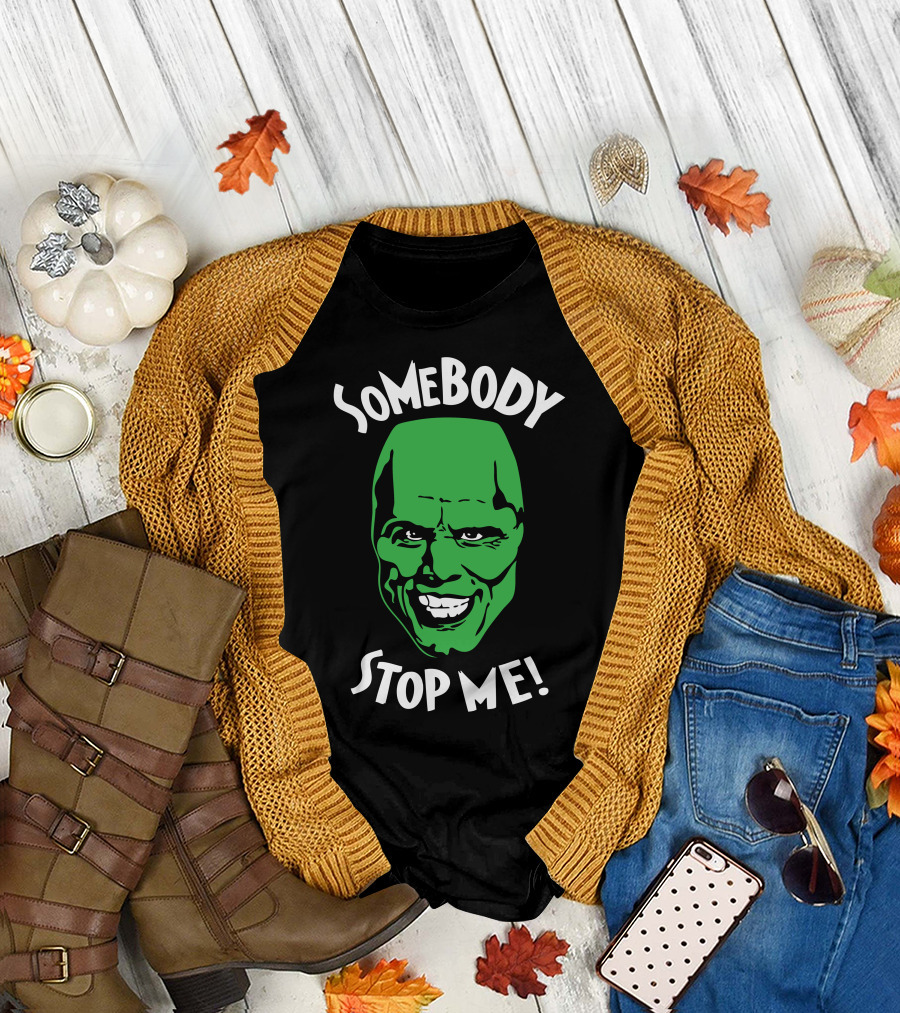 Somebody Stop Me The Mask Comic Face T-Shirt