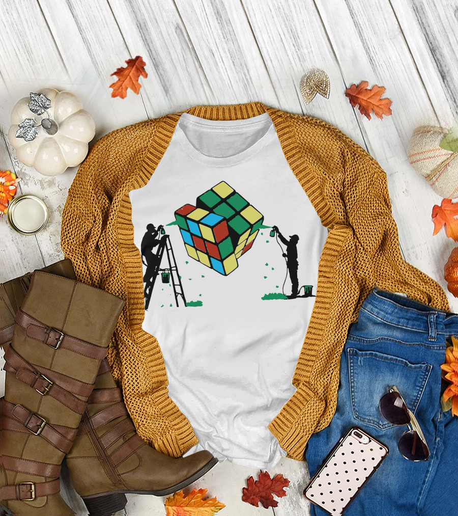 Cubic Paint Rubik's Cube Spray Painters T-Shirt