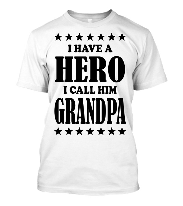 I Have A Hero I Call Him Grandpa Stars T-Shirt
