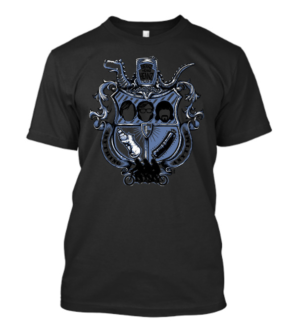 Beanz Meanz Heanz Crest With Silhouetted Faces T-Shirt