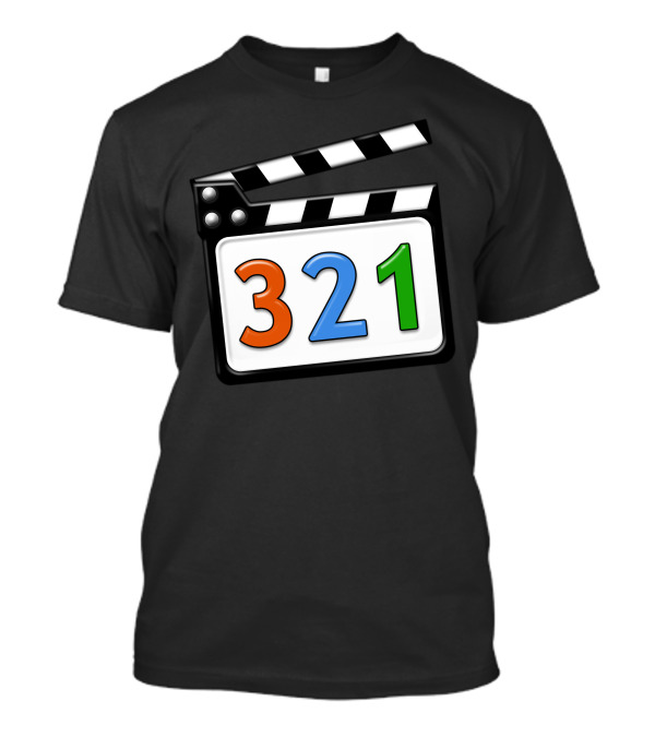 321 Media Player Icon Clapperboard T-Shirt