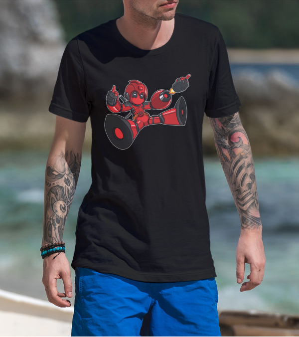 Mega Pool Fusion Red Robot Character T-Shirt