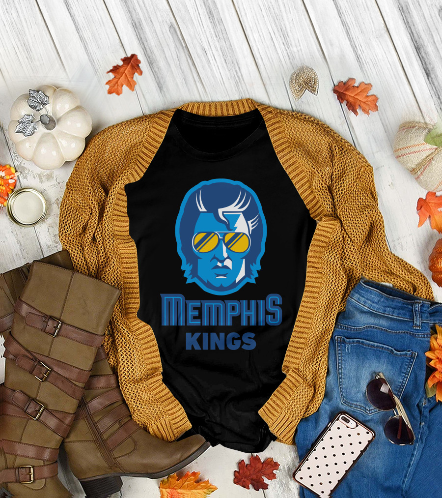 Memphis Kings Blue Portrait with Sunglasses Iconic T-Shirt
