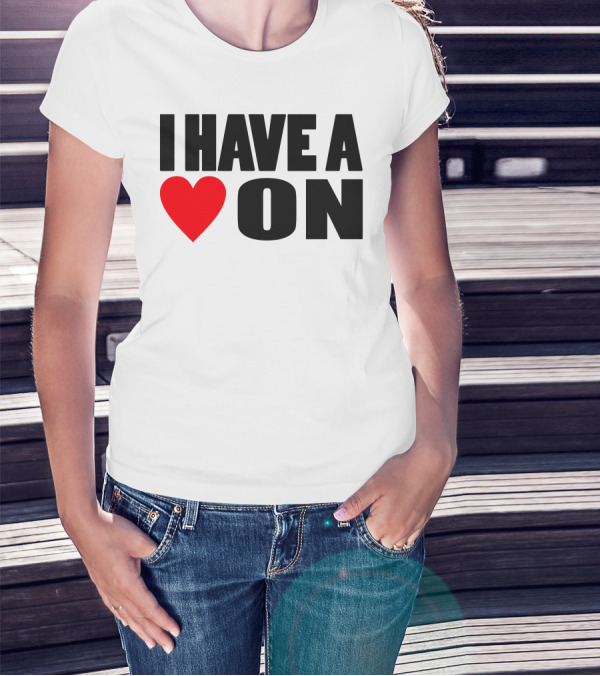 I Have A Heart On Bold Black T-Shirt