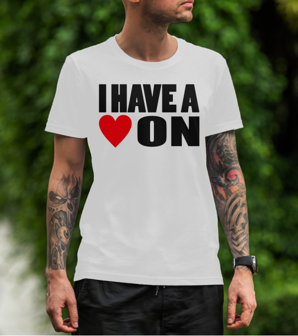 I Have A Heart On Bold Black T-Shirt