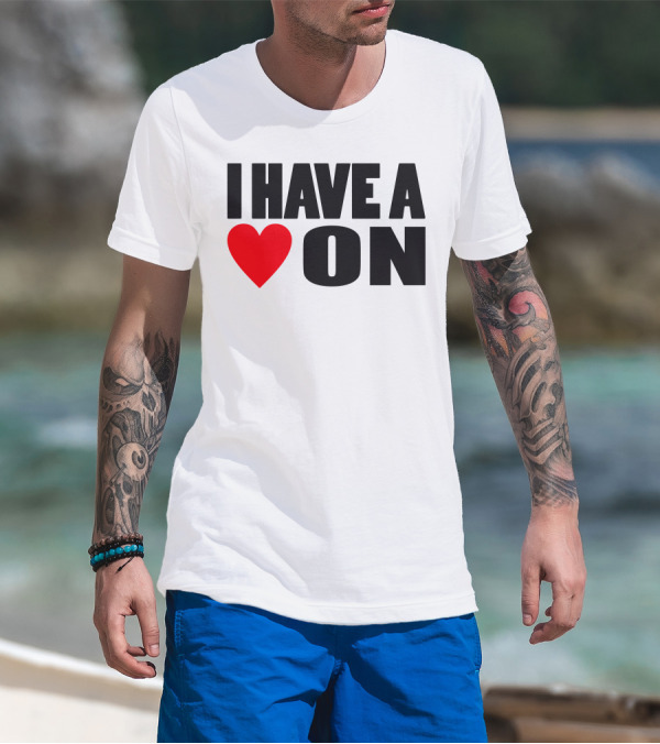 I Have A Heart On Bold Black T-Shirt