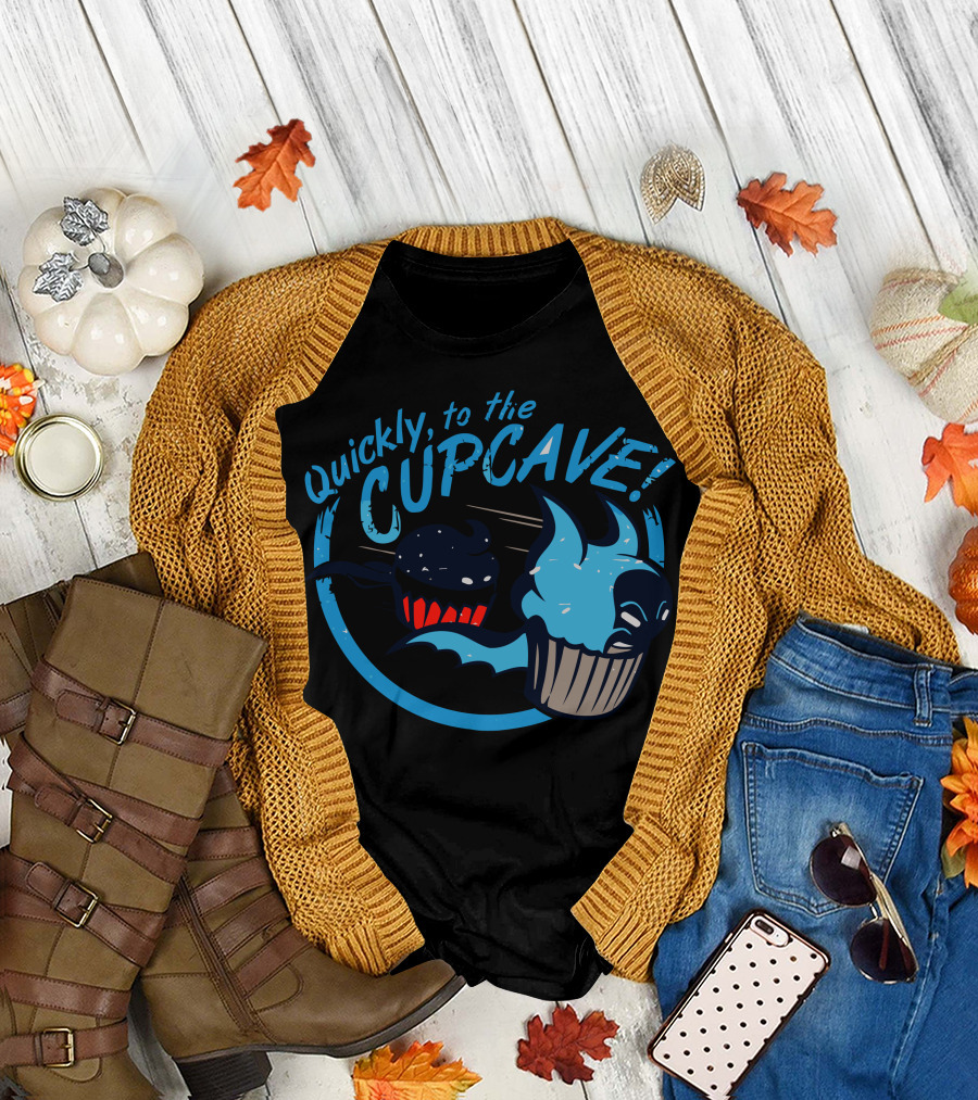 Quickly to the Cupcave Bat-Themed Cupcake Dash T-Shirt