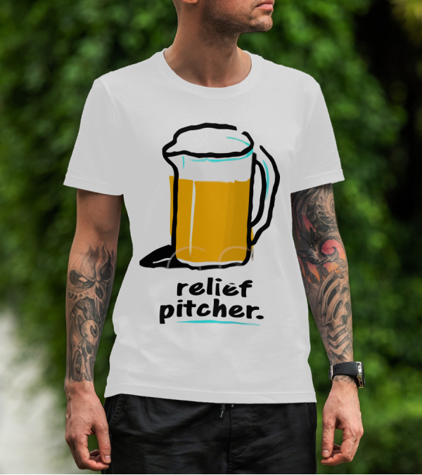 Relief Pitcher Beer Mug T-Shirt