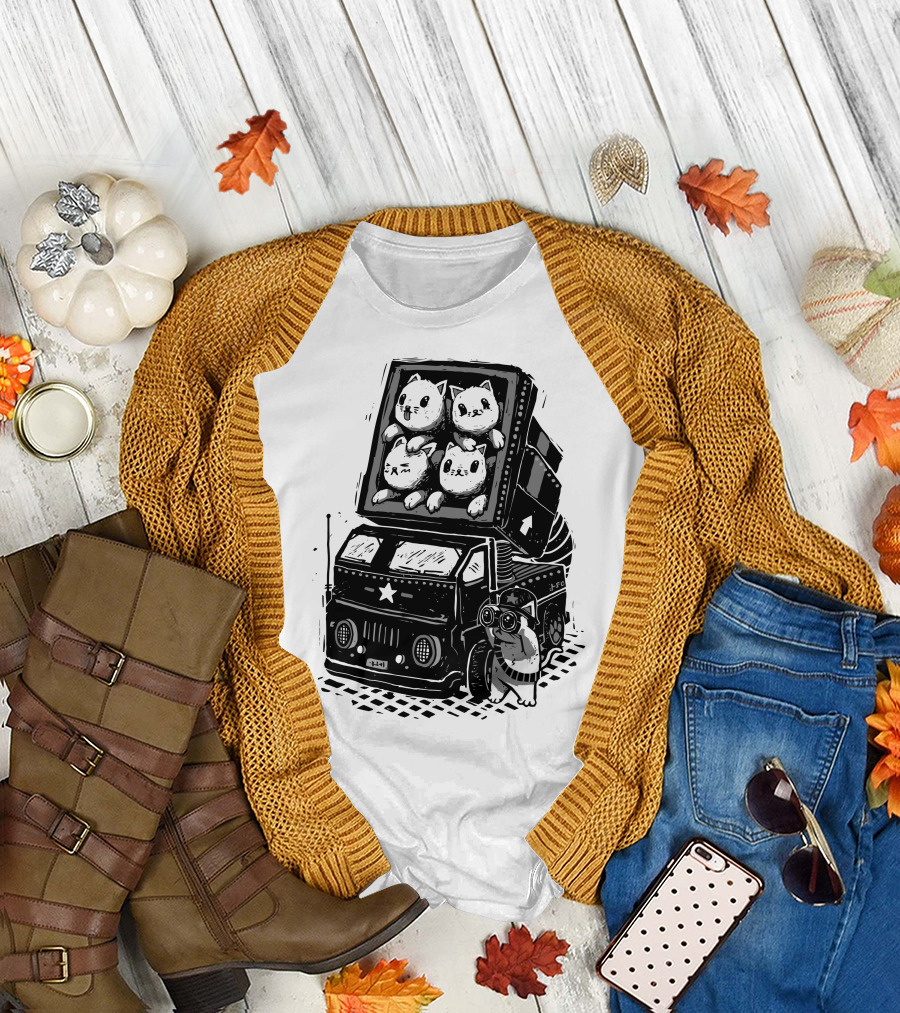 Rocket Cats Space Mission Truck Adventure T-Shirt