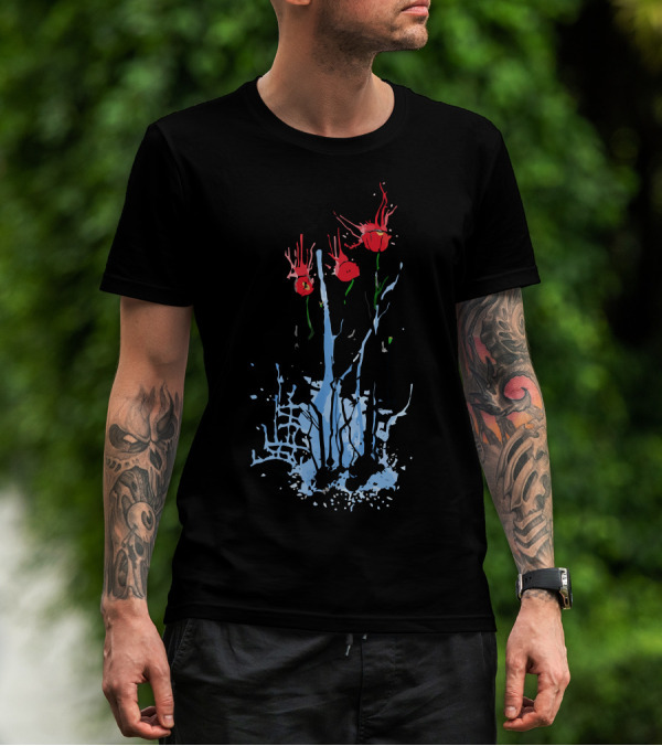 Running Wild Abstract Floral Splash T-Shirt
