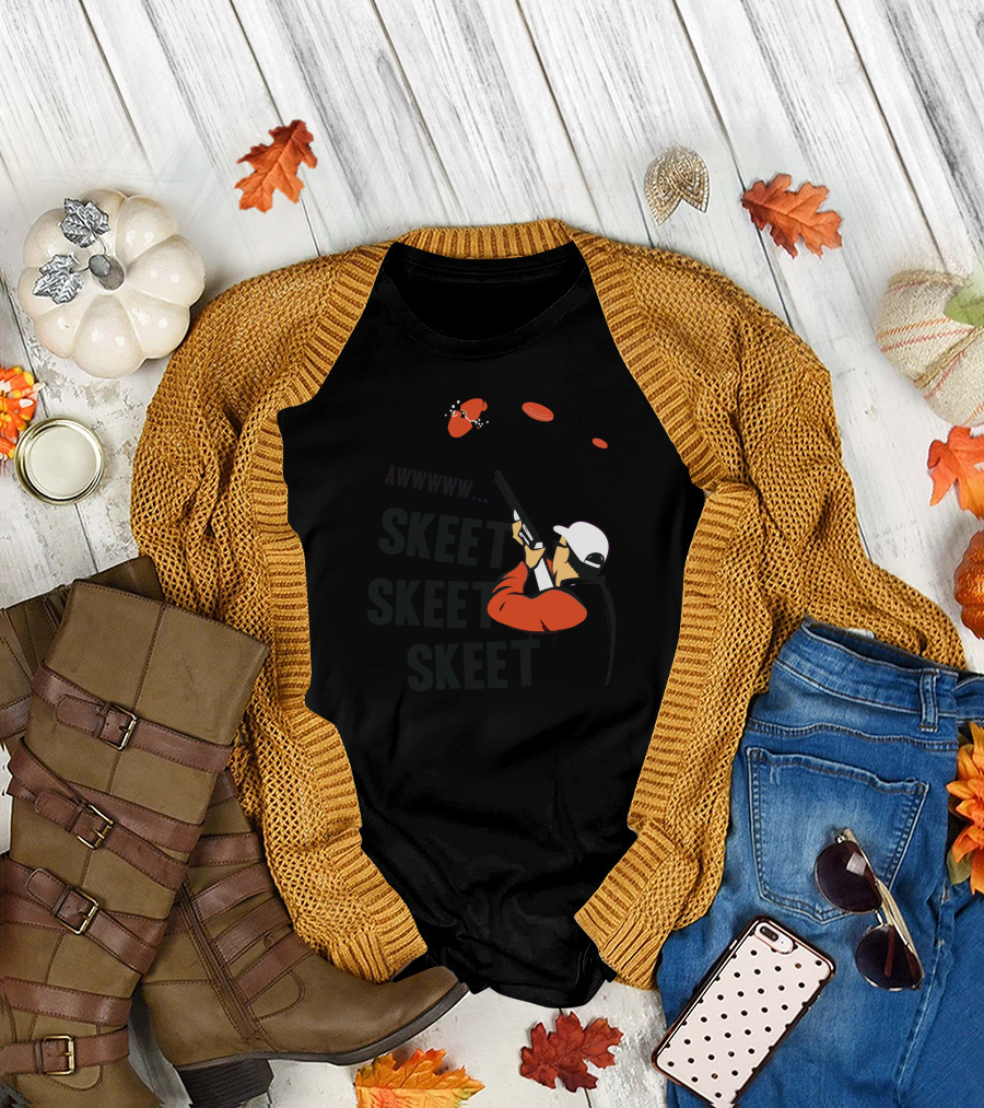 Awwwww Skeet Skeet Skeet Clay Shooting T-Shirt