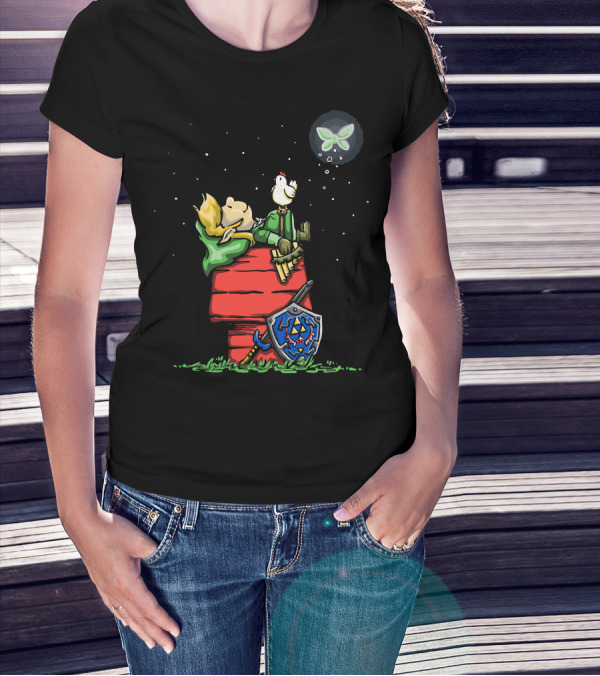Good Grief Link Snoopy Hyrule Crossover T-Shirt