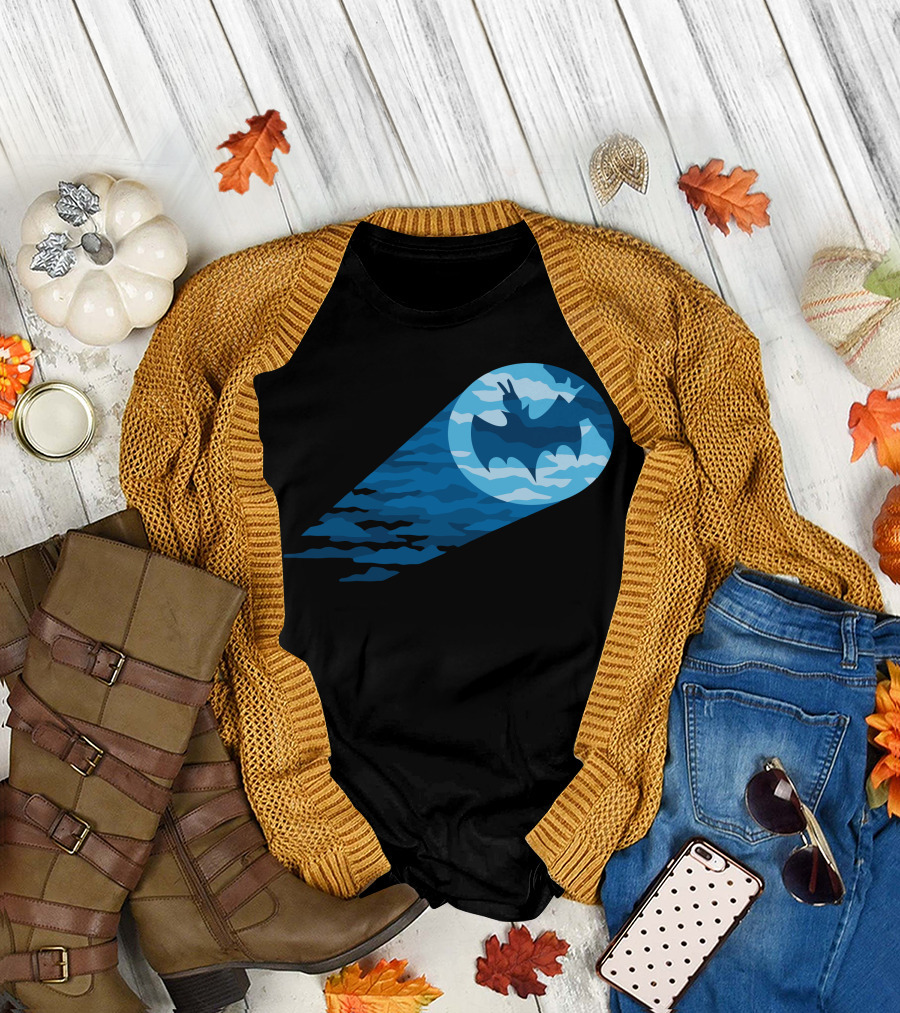 Gotham Bat Signal Cloud Shadows T-Shirt