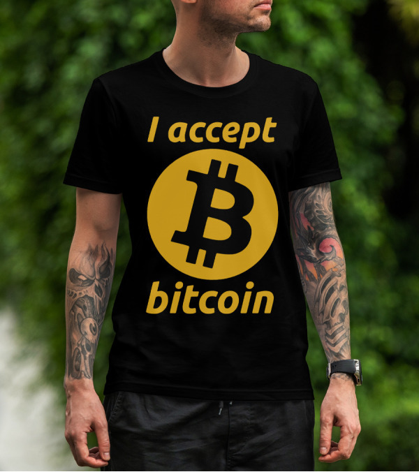I Accept Bitcoin Yellow T-Shirt