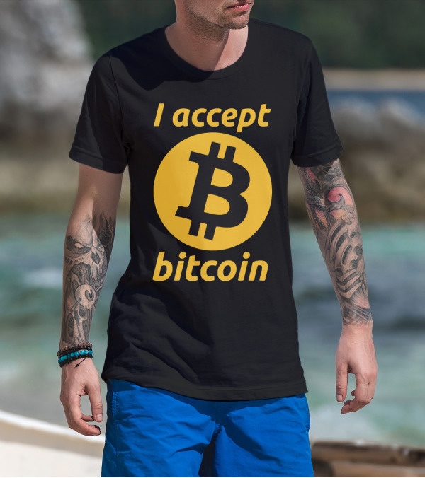 I Accept Bitcoin Yellow T-Shirt
