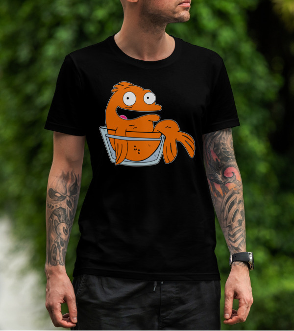 Klaus The Alien Fish Character From American Dad In Fishbowl T-Shirt
