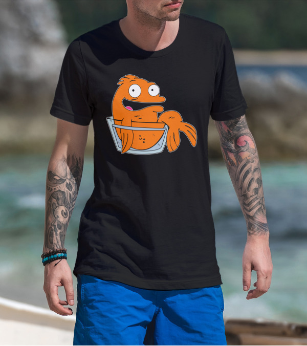 Klaus The Alien Fish Character From American Dad In Fishbowl T-Shirt