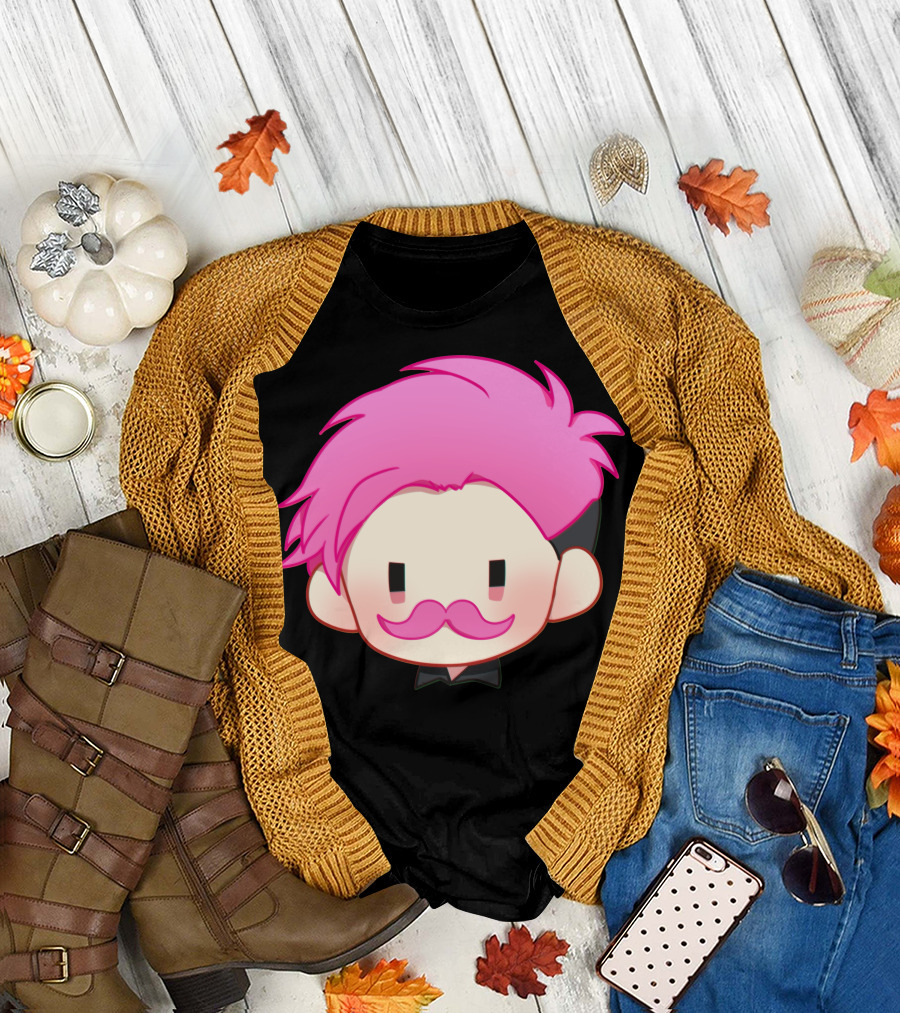 Markiplier Too Pink Hair and Moustache Avatar T-Shirt