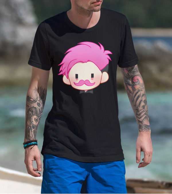 Markiplier Too Pink Hair And Moustache Avatar T-Shirt