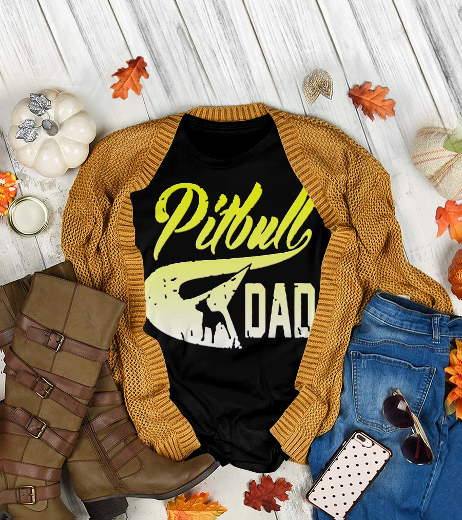 Pitbull Dad Silhouette T-Shirt