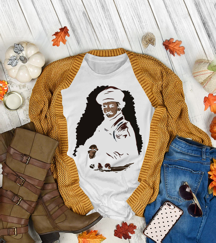 Plumber Holding Pipe Wrench in Classic Rembrandt T-Shirt