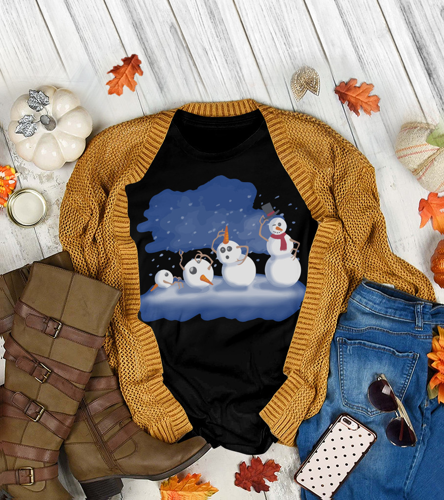 Primordial Snow Evolution of Snowmen T-Shirt
