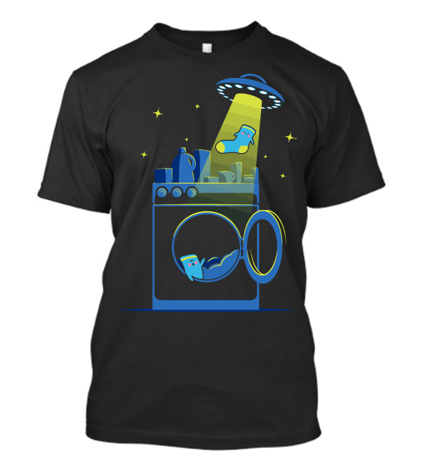 Sock Abduction UFO Laundry Alien Beam T-Shirt