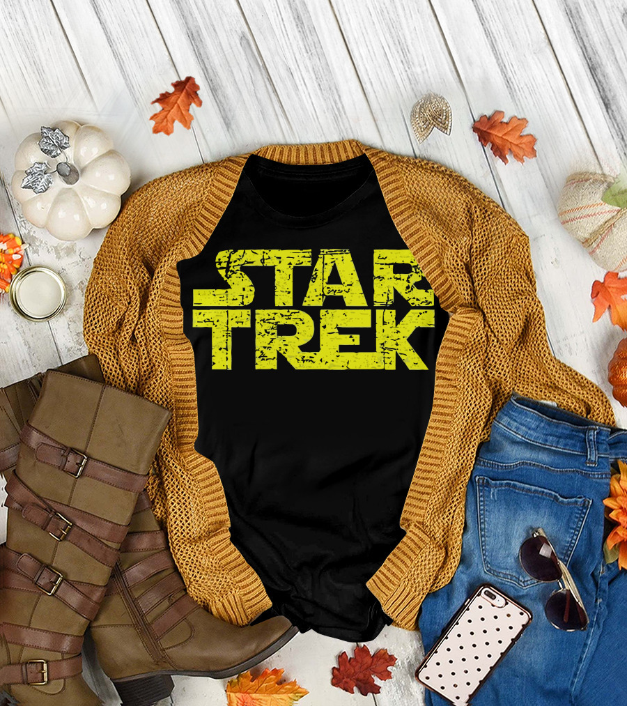 Star Trek Text Yellow T-Shirt