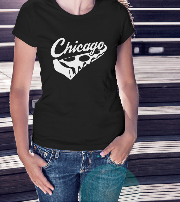 Chicago Deep Dish Pizza Slice T-Shirt