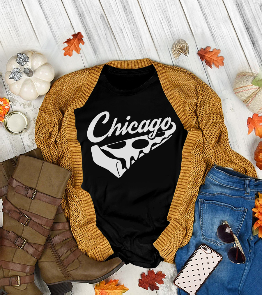 Chicago Deep Dish Pizza Slice T-Shirt