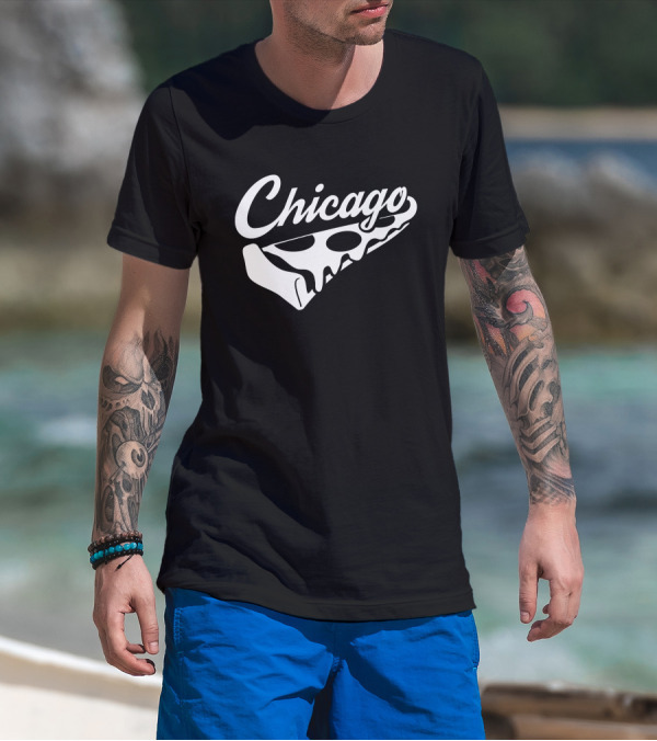 Chicago Deep Dish Pizza Slice T-Shirt