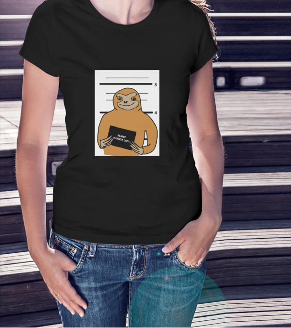 Sloth Mugshot Forest City 254997 T-Shirt